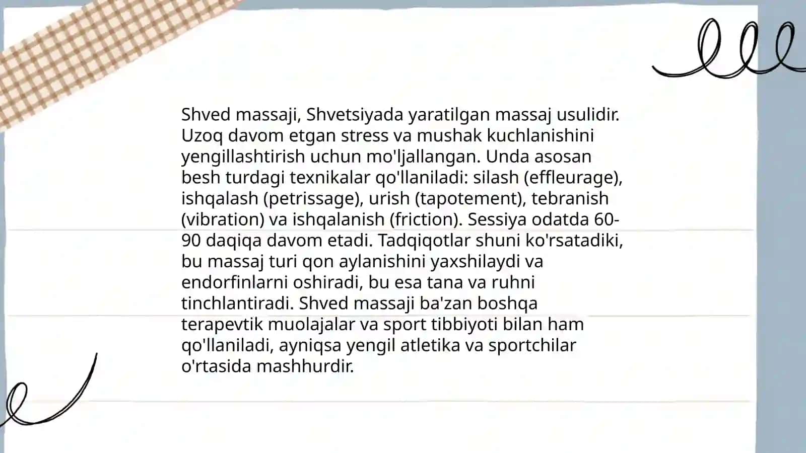 Klassik massaj usullari 4