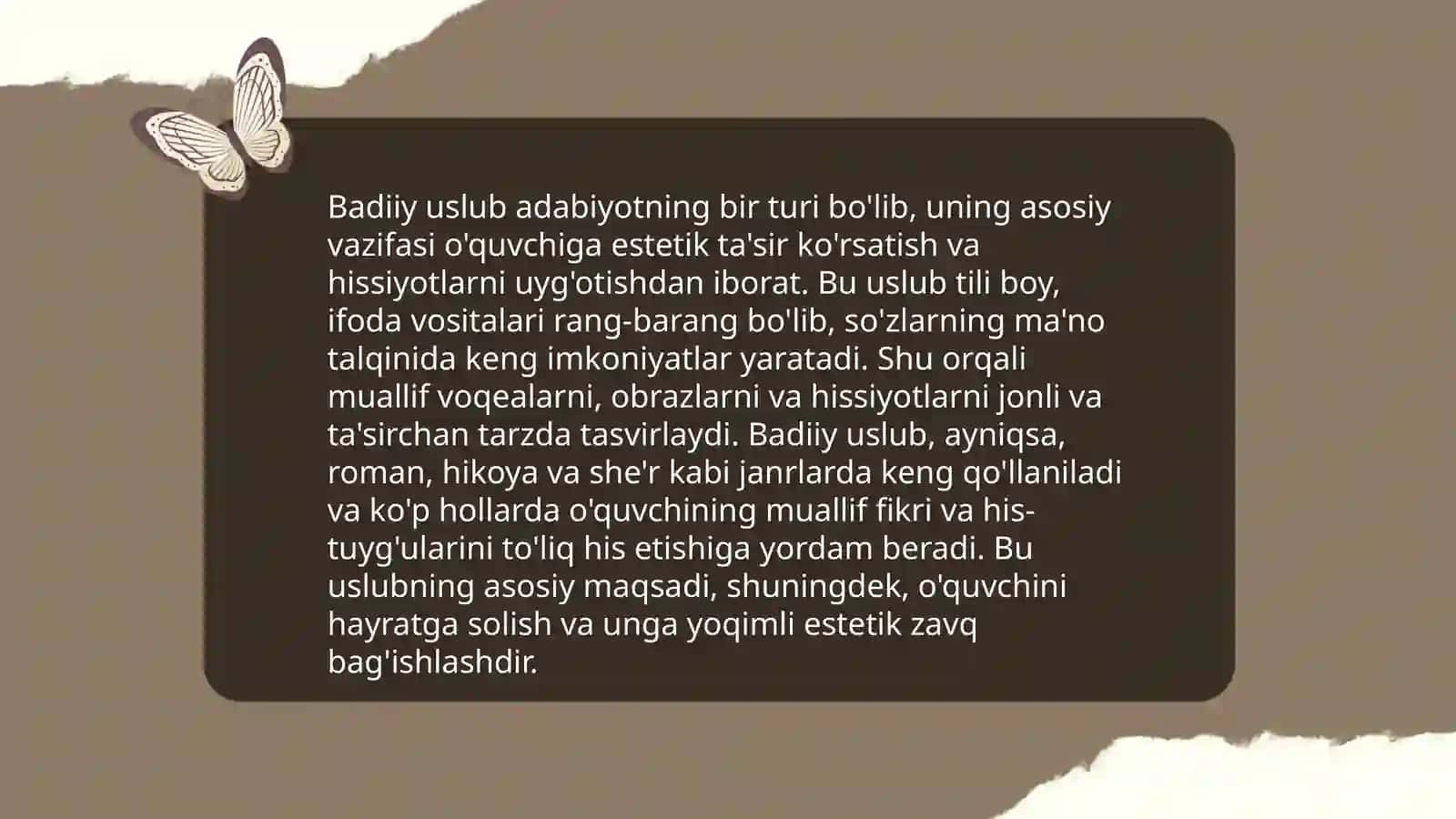 Badiiy uslub va uning turlari 4