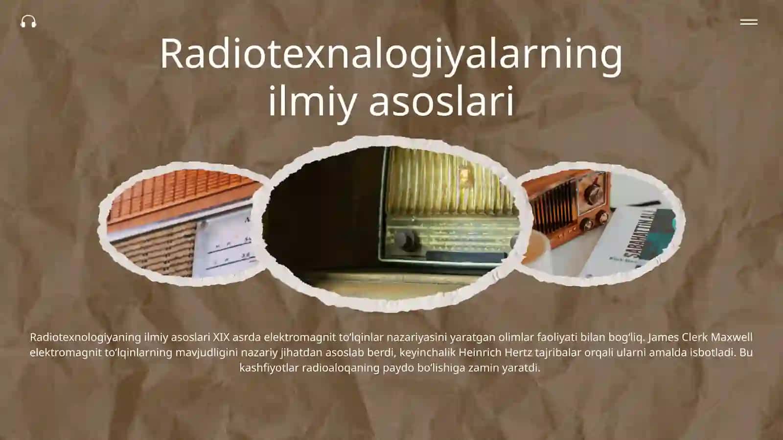Radio - tezkor xabar berish va axborot tarqatish vositasi 4