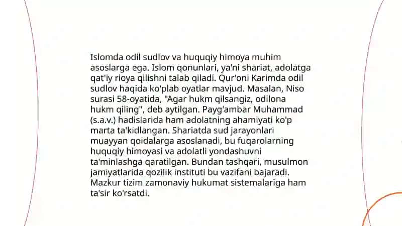 Islomda inson huquq va erkinliklarini ta'minlashning o'ziga xos jihatlari 4