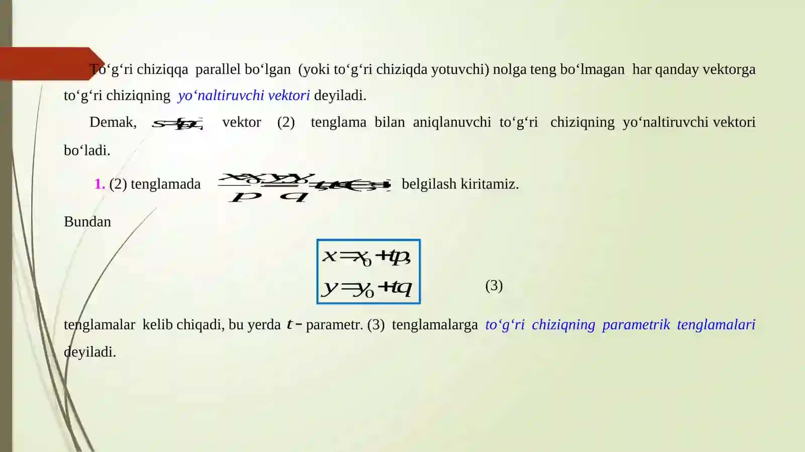 Tekislik tenglamalari 4