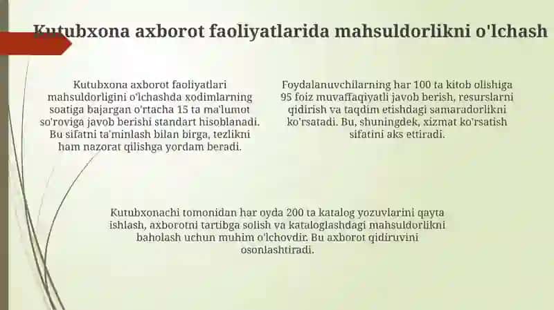 Mahsuldorlik standartlari: Ta'rif va ahamiyat 4