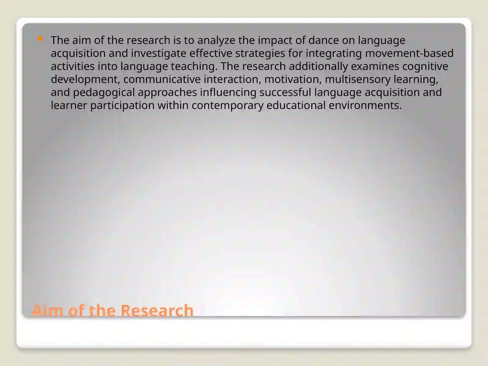 The Impact of Dance on Language Acquisition 4