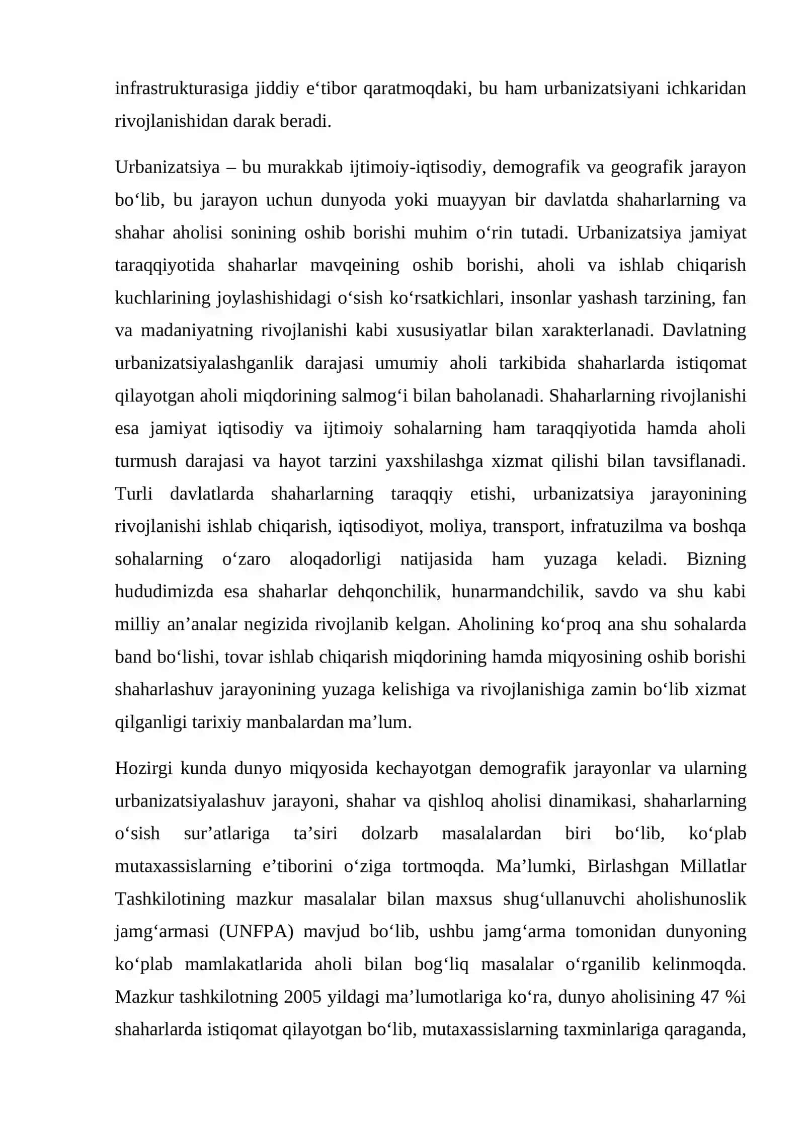 Urbanizatsiyaning ijtimoiy-iqtisodiy jihatlari 4