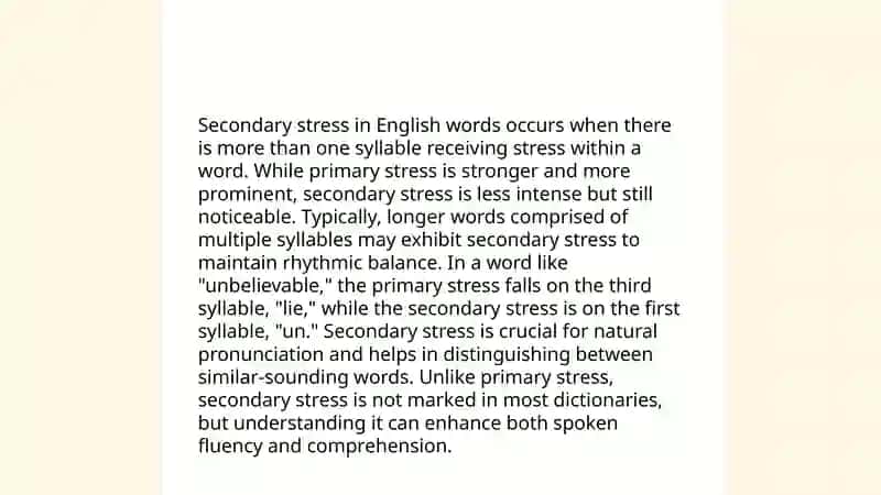 Stress vowels 4