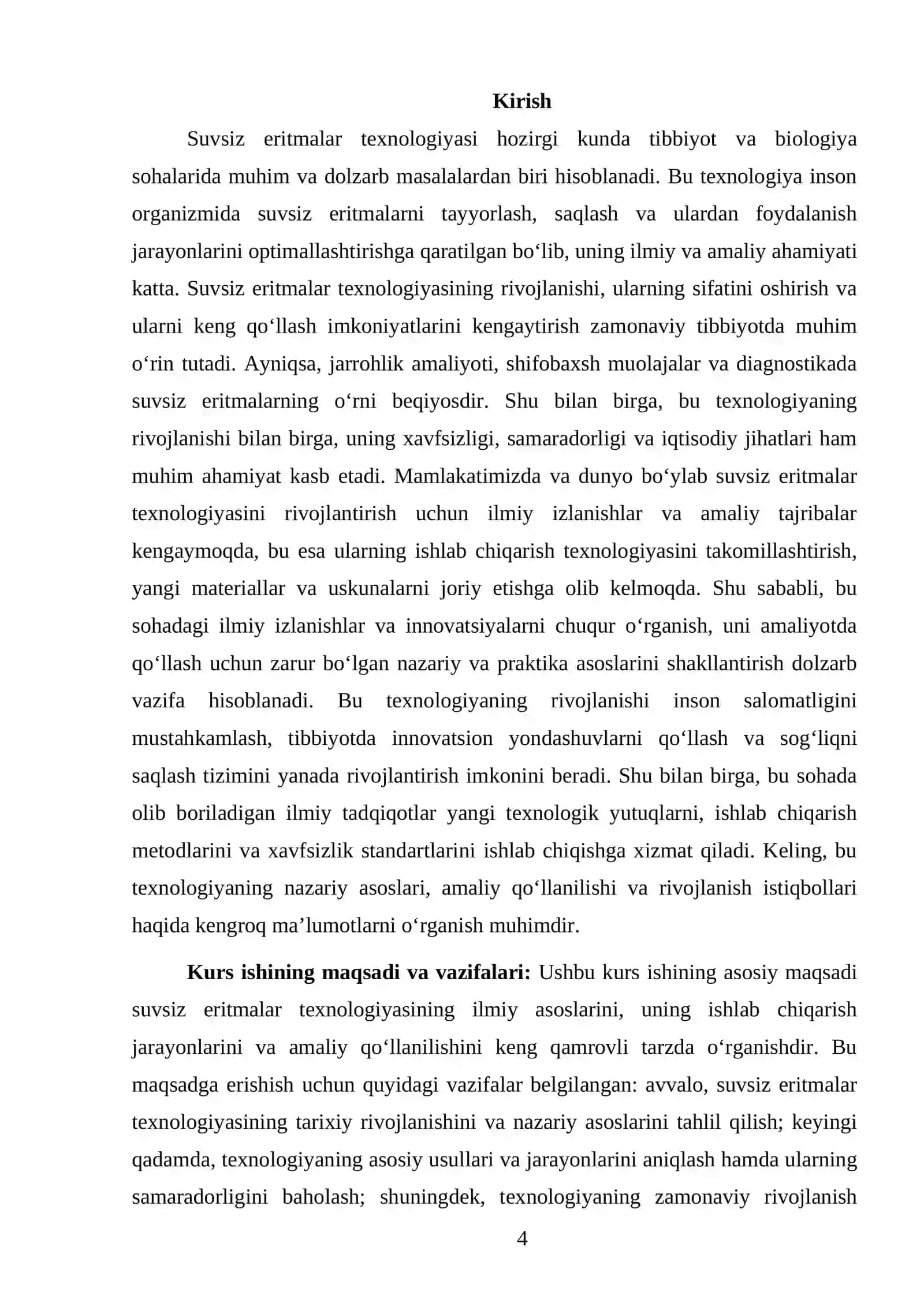 Farmatsevtik Texnologiya Fanidan Tayyorlagan Kurs Ishi 4