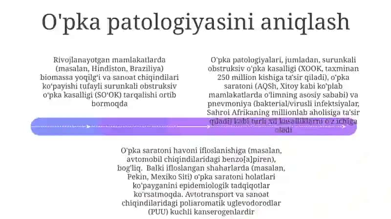 Havo ifloslanishining òpka patologiyasidagi ahamiyati, patologik fiziologiya fanidan 4