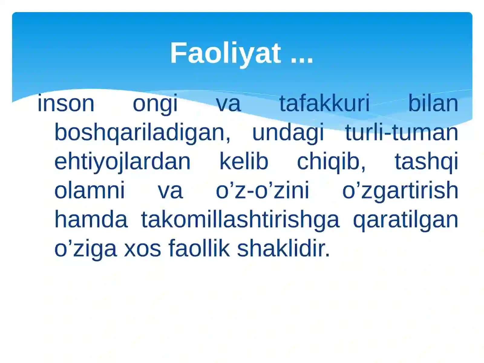 Shaxs faoliyati 4