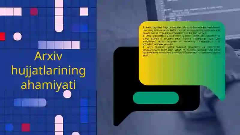 Arxiv hujjatlari va qismlari 4