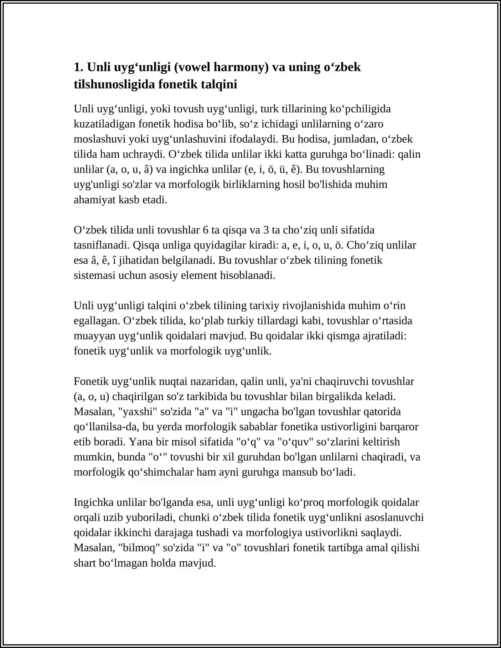 O'ZBEK TILSHUNOSLIGIDA FONETIK JARAYONLAR TALQINI 4