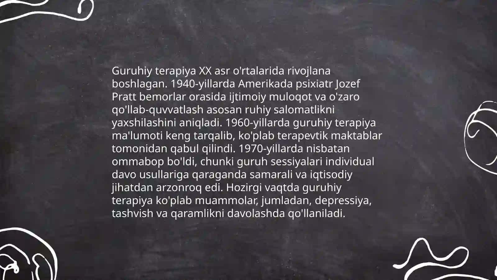 Psixologik trening tarixiy va guruhiy terapeyaning tashkiliy-uslubiy jihatlari 4