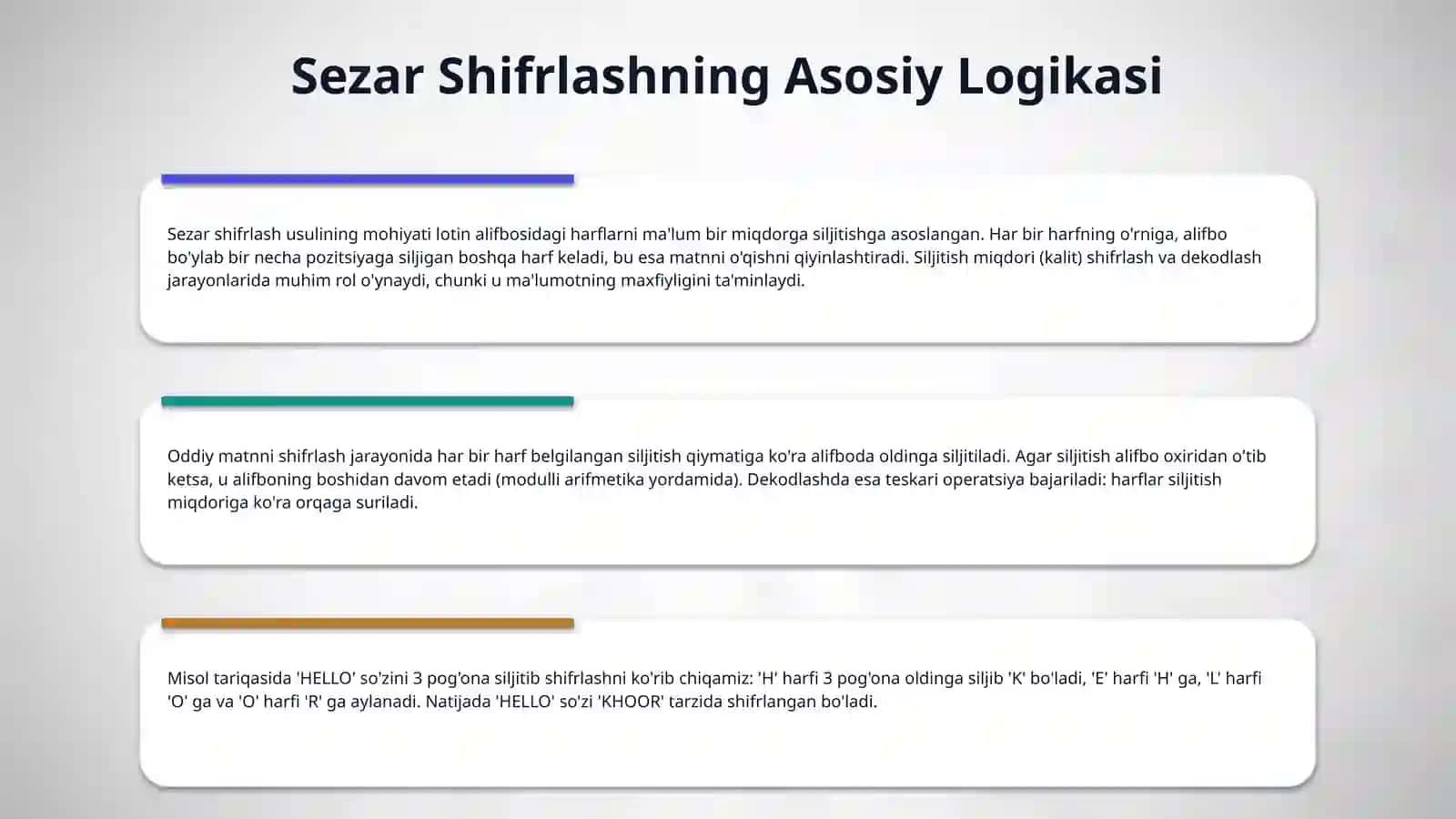 Sezar usulida algoritmlarni dasturlash 4