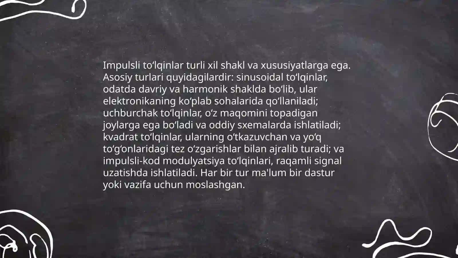 Impulsli toklar va ular bilan davolash usullari 4