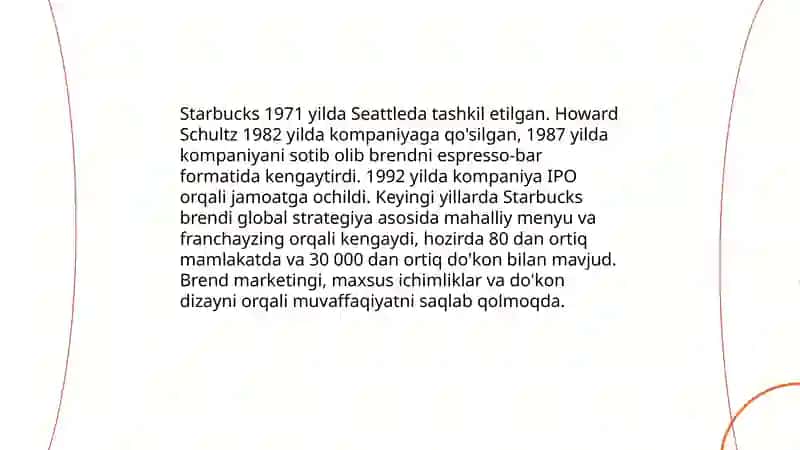 Starbucks haqida prezintatsiya 4