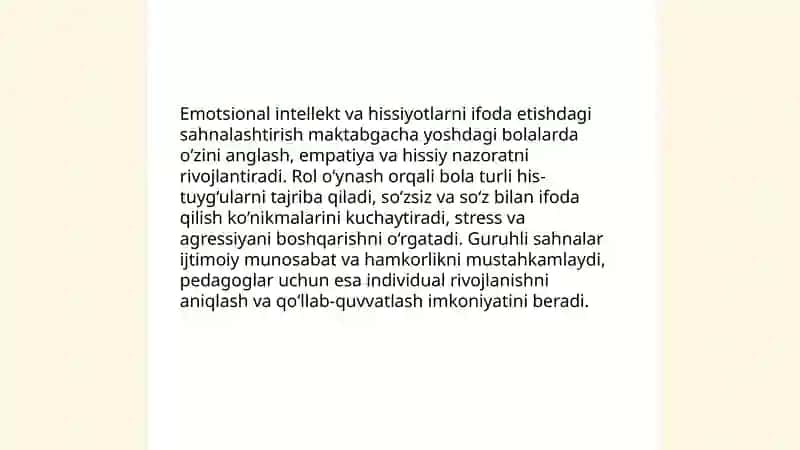 Sahnalashtirish faoliyati 4