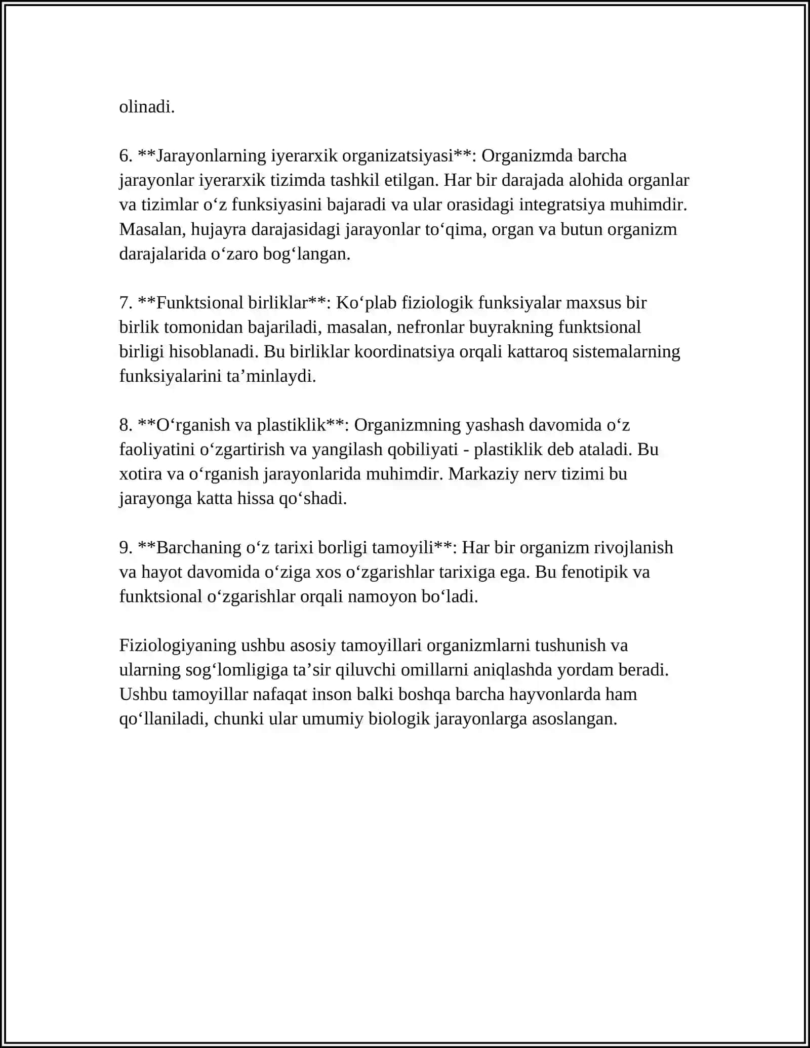 FIZIOLOGIYA FANI, RIVOJLANISHI, TIBBIY AHAMIYATI. FIZIOLOGIK TEKSHIRUV USULLARI 4