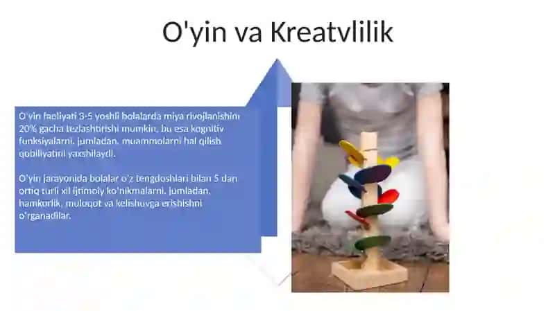 O'yin maktabgacha yoshdagi bolalarning yetakchi faoliyati 4
