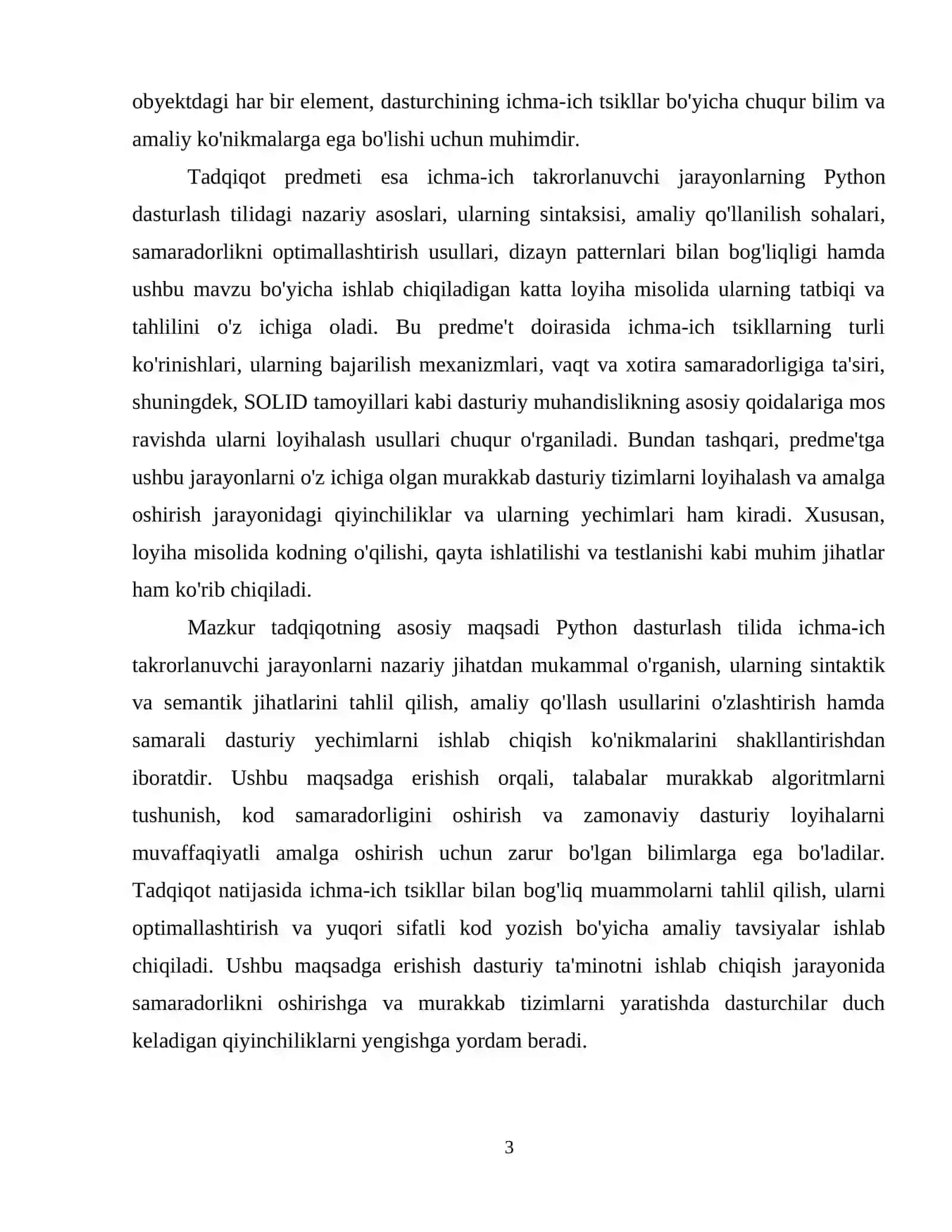 Python dasturlash tilida ichma-ich takrorlanuvchi jarayonlarni dasturlash 4