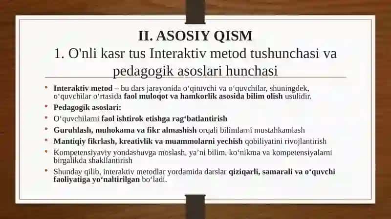 BOSHLANG’ICH SINF MATEMATIKA DARSLARIDA INTERAKTIV METODLARDAN FOYDALANISH 4