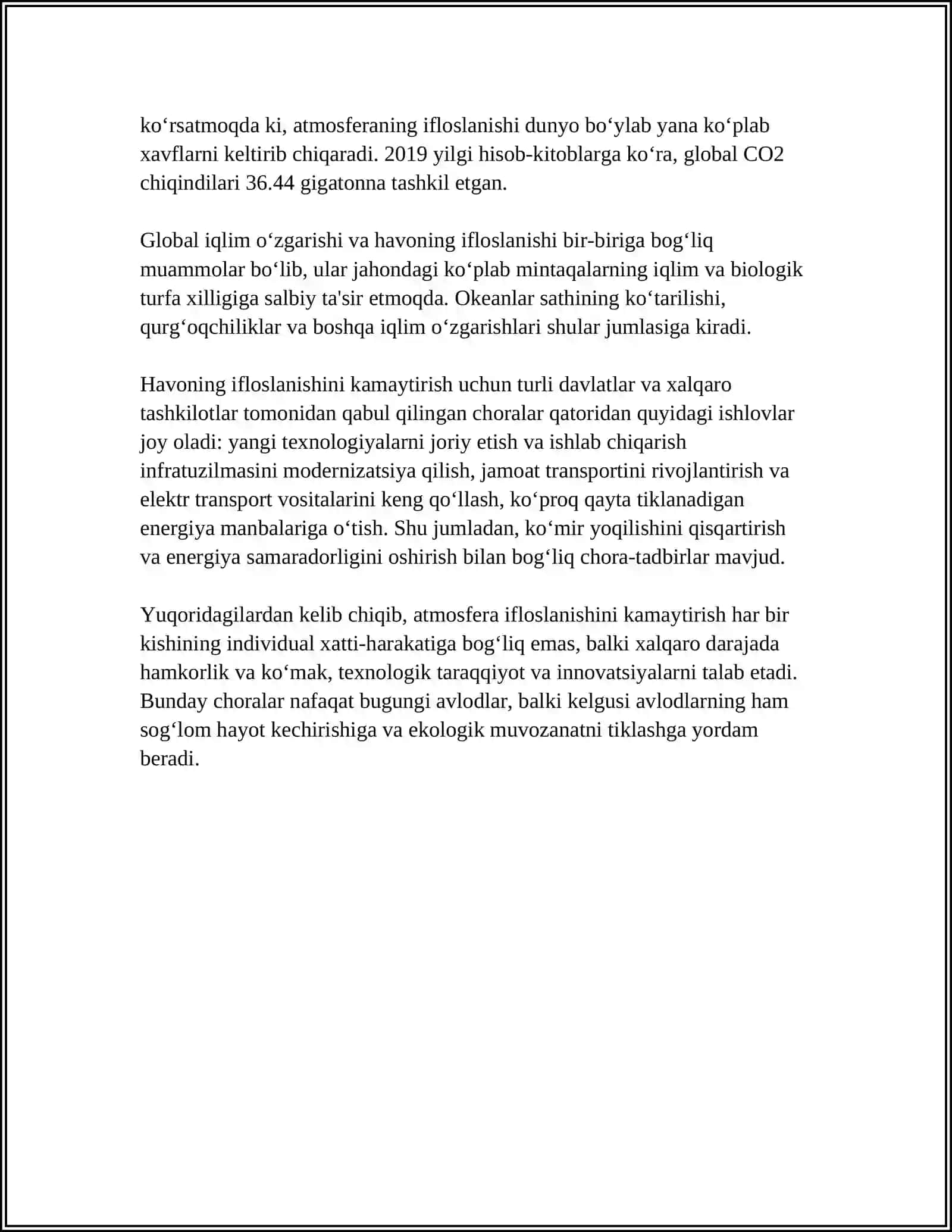 EKOLOGIYANING HOZIRGI ZAMON MUAMMOLARI 4