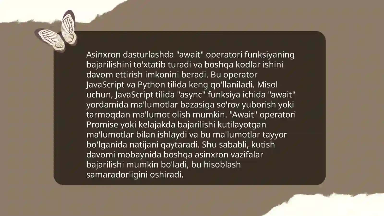 Asinxron dasturlash 4
