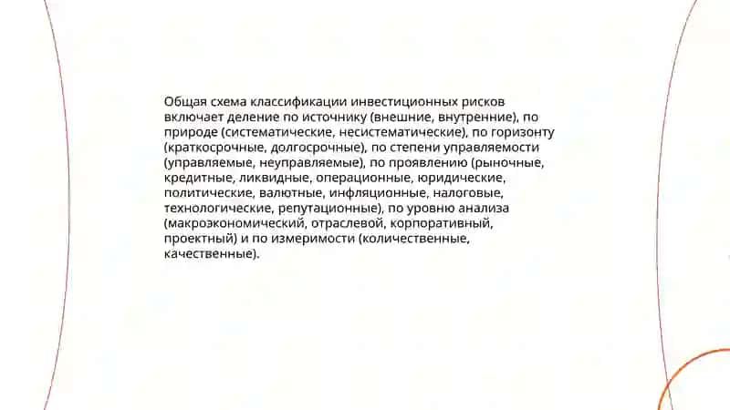 Понятие инвестиционного риска: классификация и основные характеристики 4