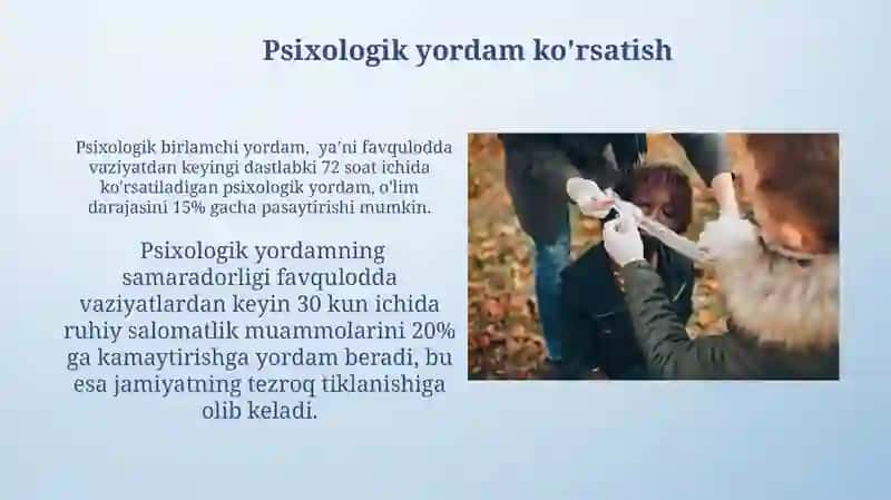 Tibbiy ofatlar va katta falokatlarda tibbiy yordam 4