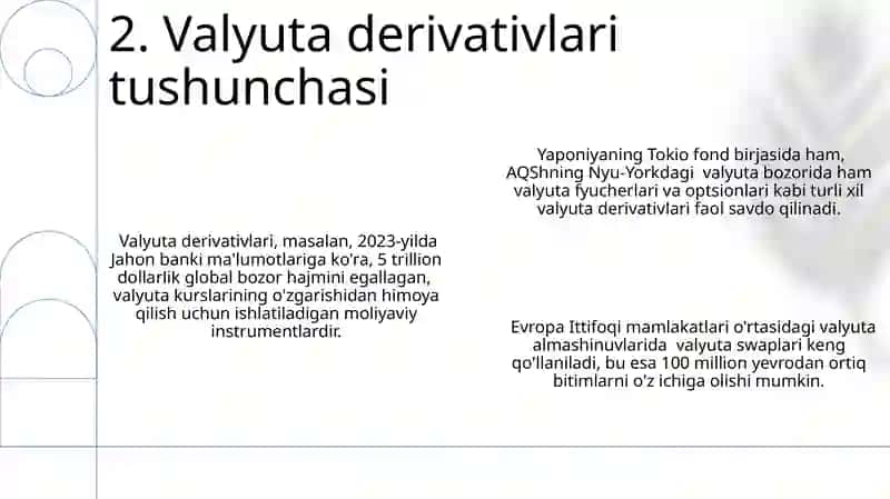 Xorijiy valyuta derivativlari tahlili 4
