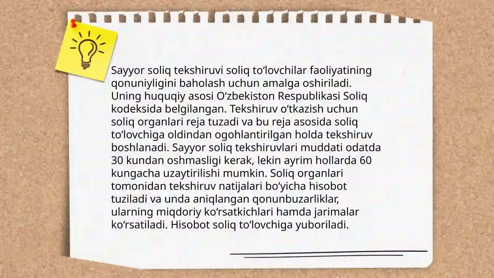 Sayyor soliq tekshiruvini tashkil etish tartibi 4