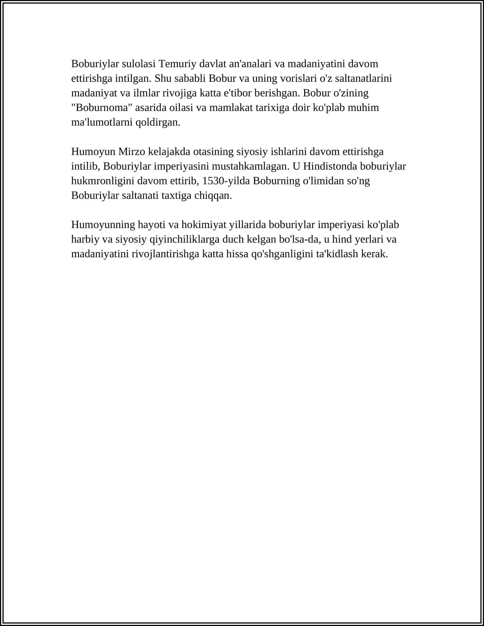 Humoyun Mirzo Hayoti va Faoliyati Mavzusida Referat 4