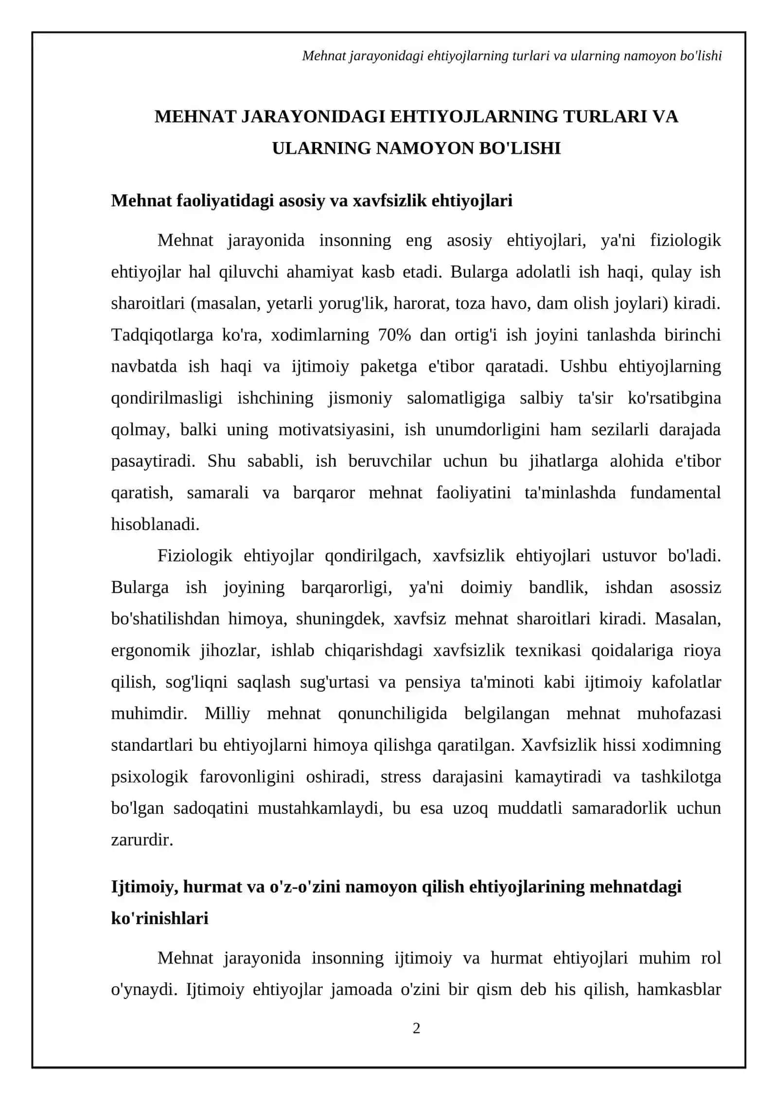 Mehnat va extiyojlar psixologiyasi 4