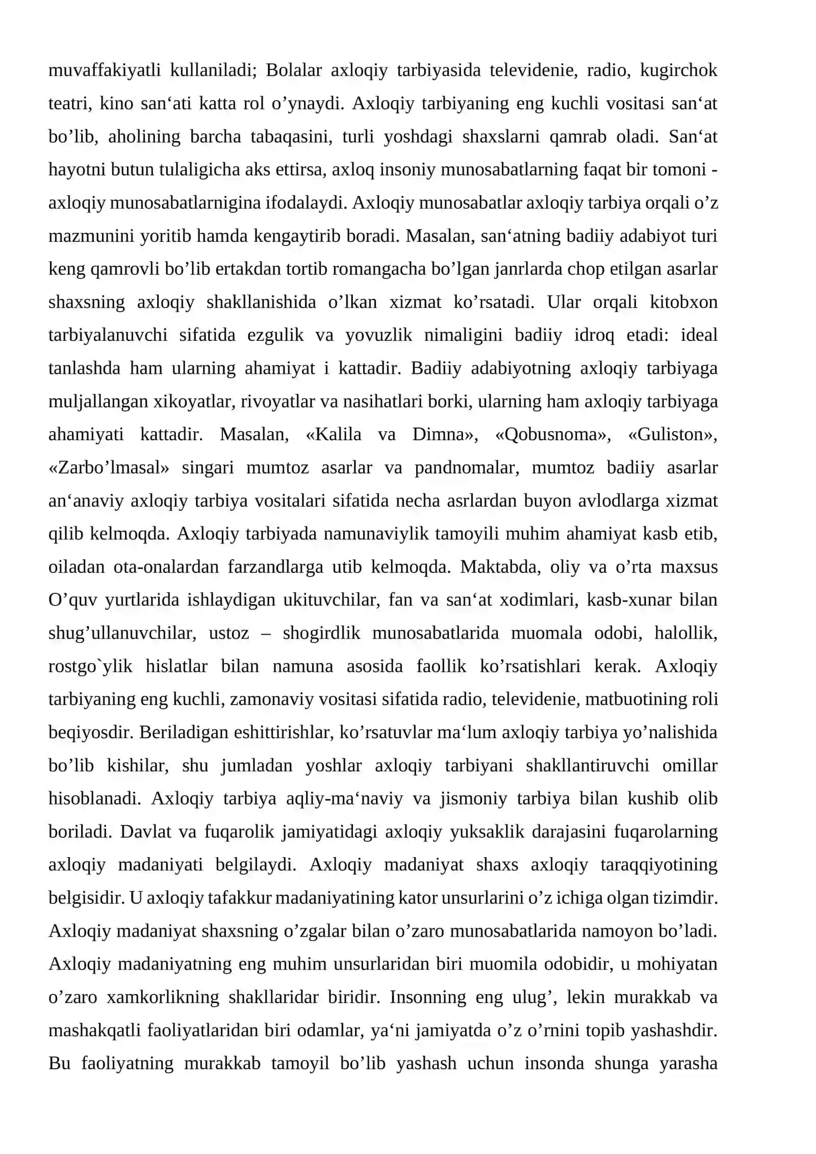 Axloqiy madaniyat va qadriyatlar 4