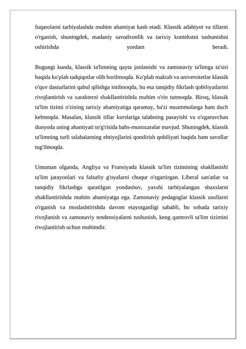 Angliya va Fransiyada klassik (mumtoz) maktabning shakillanisi 4