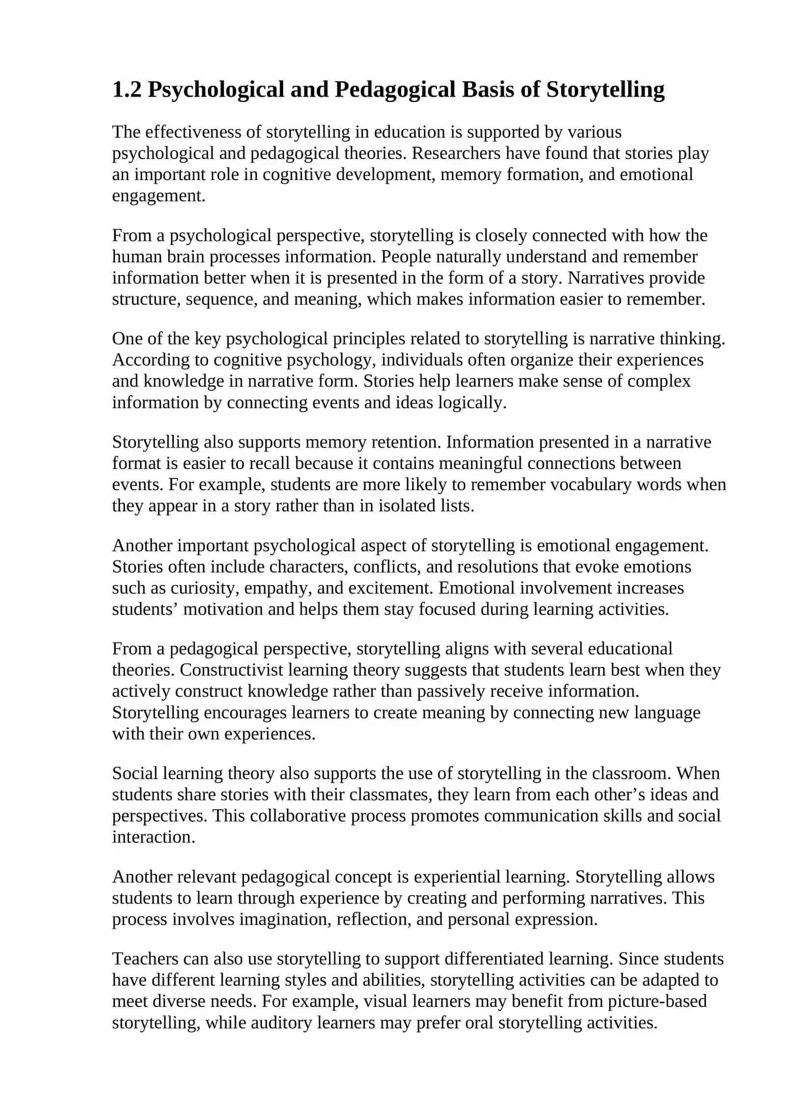 The Use of Storytelling as an Assessment Method in School English Programs 4