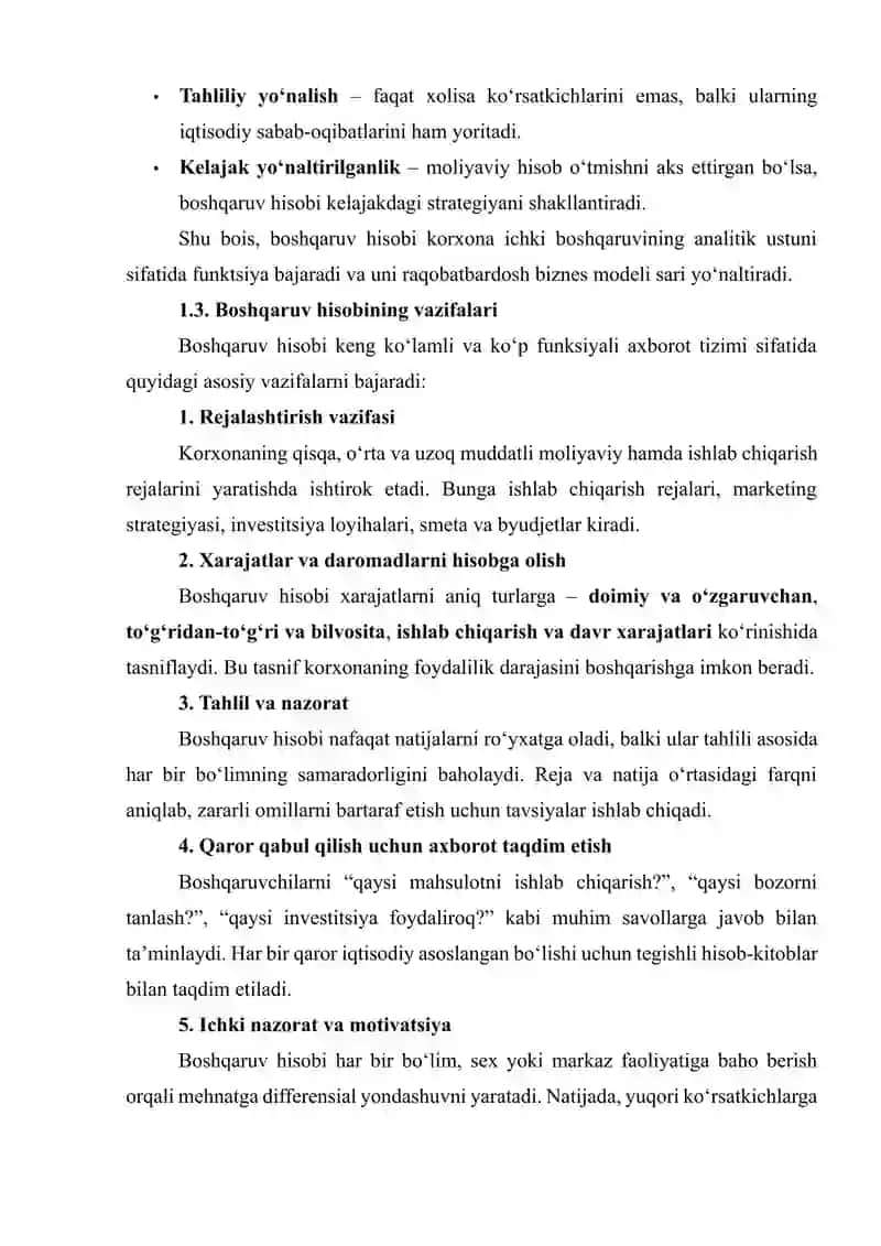 BOSHQARUV HISOBIDA ASOSIY KO‘RSATKICHLARNI REJALASHTIRISH VA BOSHQARISH 4