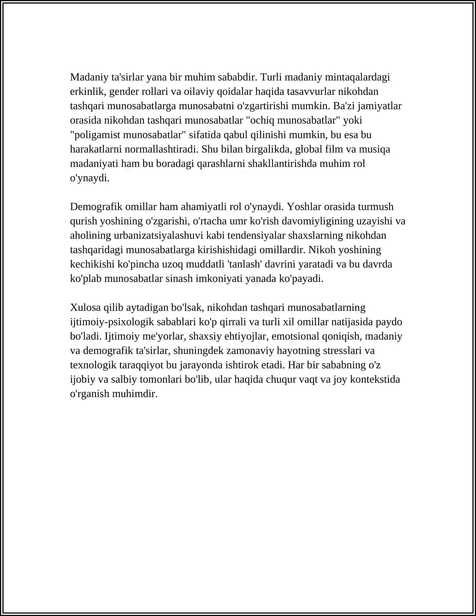 NIKOHTAN TASHQARI MUNOSABATLARNING IJTIMOIY PSIXOLOGIK XUSUSIYATLARI 4