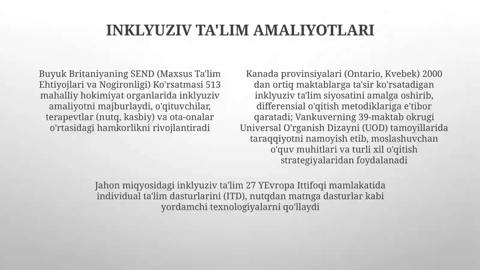 Xorijiymamlakatlardatalimtaraqqiyotiningasosiyyo'nalishlarivailg'orXorijiytajribalar 4
