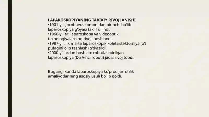 Laparoskopiyaning jarrohlikda qoʻllanilishi 4