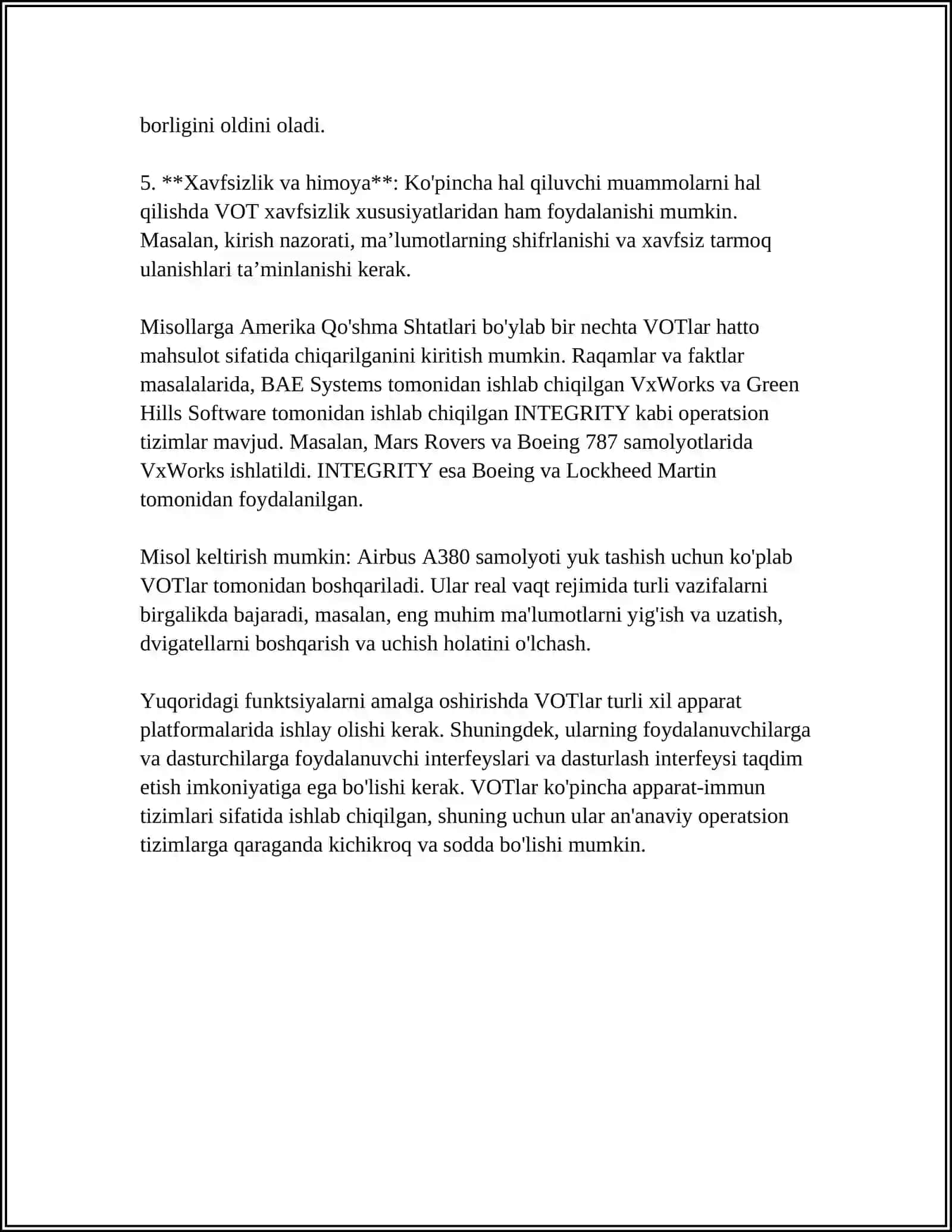 OPERATSION TIZIMLARNING TURLARI: BIR VAZIFALI VA KO‘P VAZIFALI TIZIMLAR 4