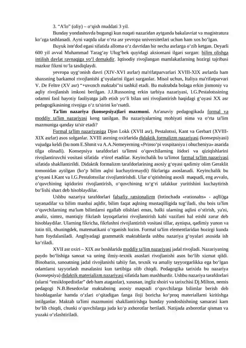 BOSHLANG'ICH TA’LIM PEDAGOGIKASIDA TA’LIM QONUNIYATLARI VA QOIDALARI VA PRINSIPLARI 4
