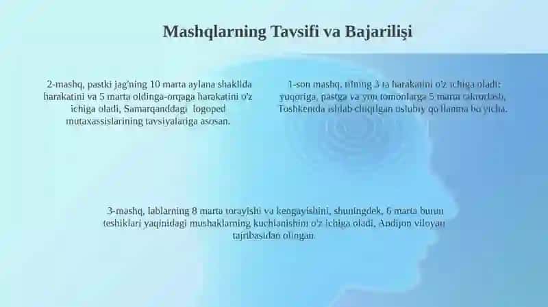 Umumiy artikulyatsion gimnastika kompleksi 4