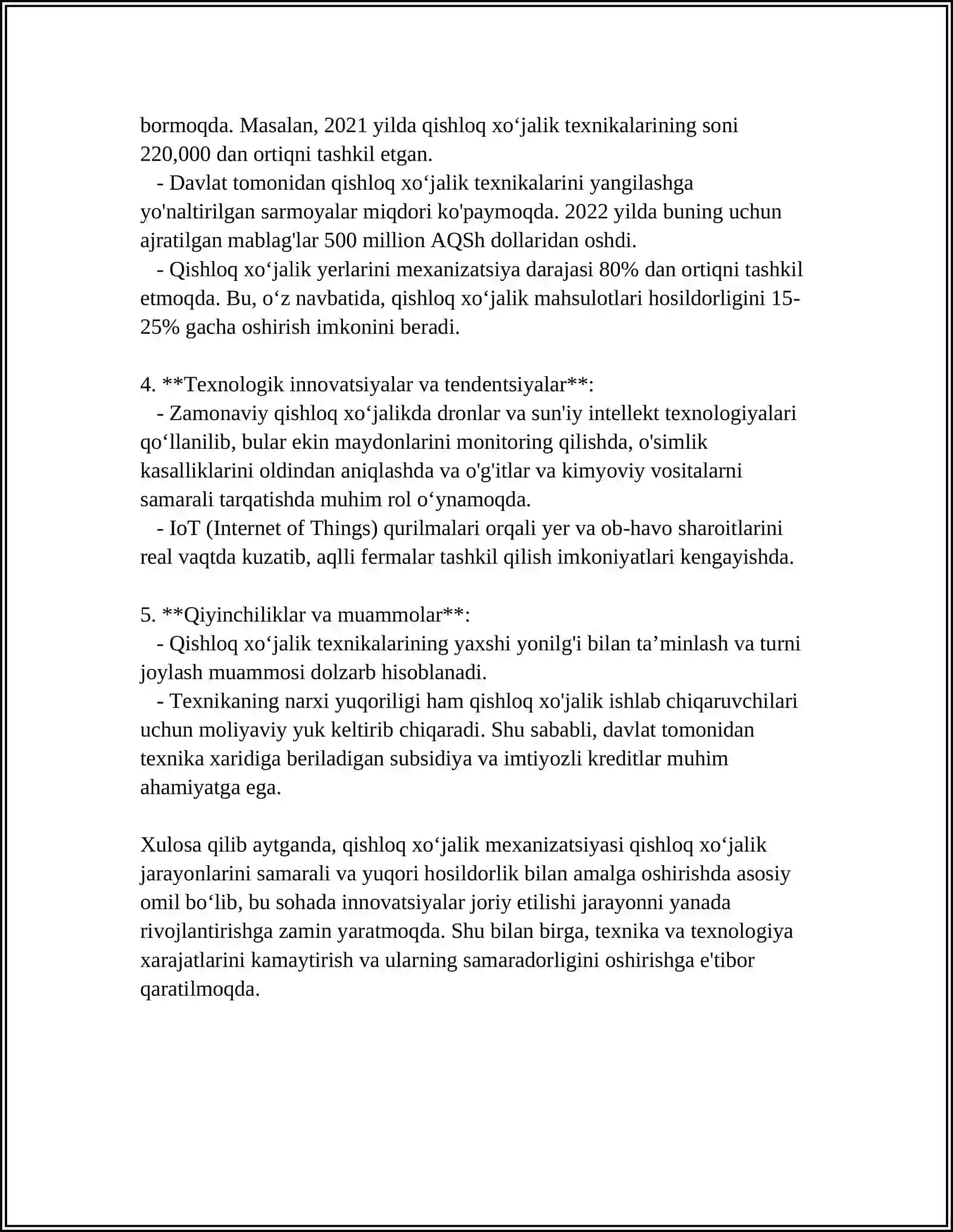 Qishloq xoʻjalik mexanizatsiyasi asoslari 4