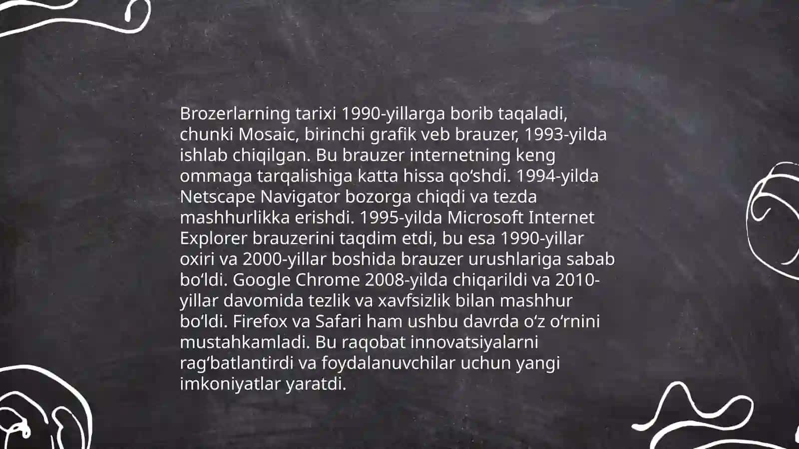 W Brozerlar haqida tushincha 4