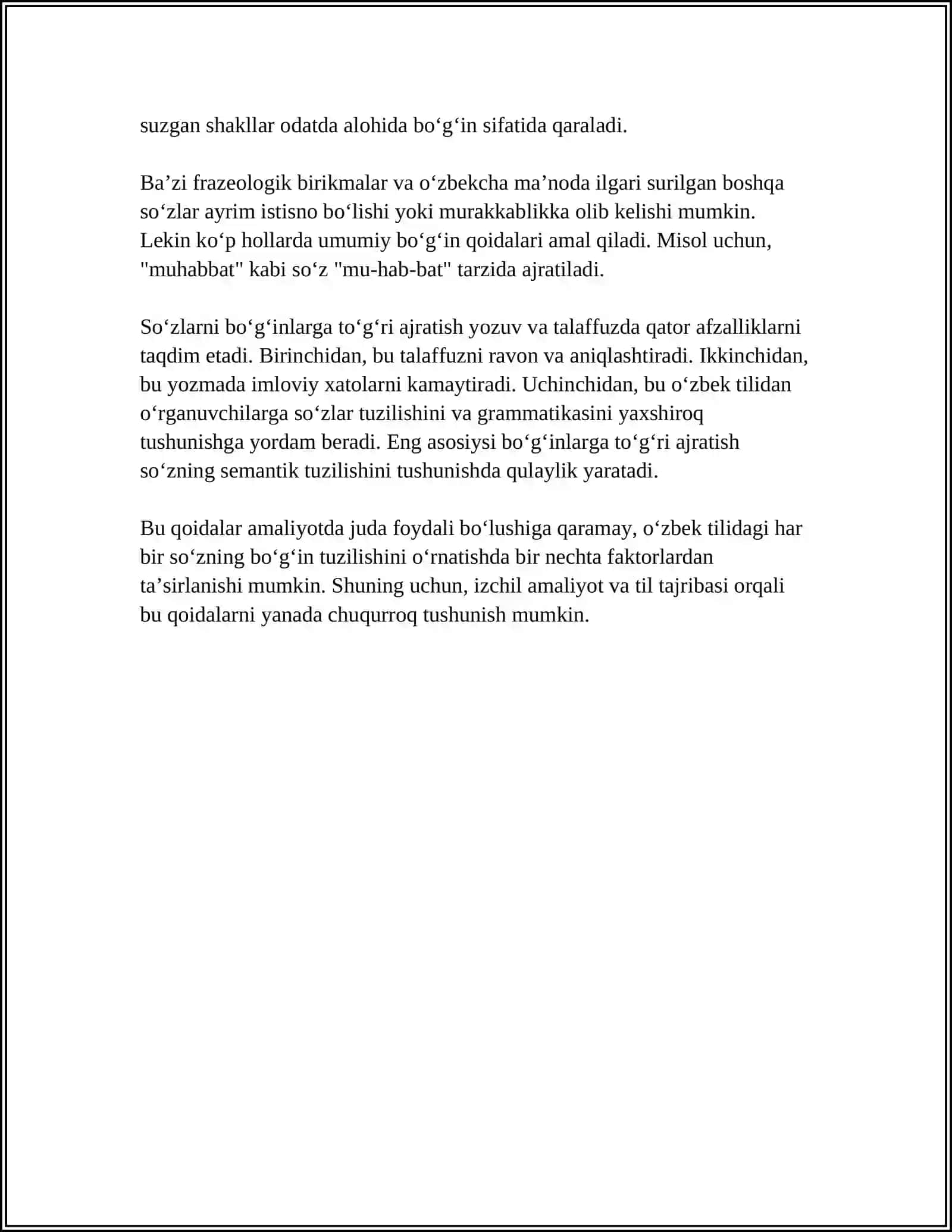 ONA TILI METODIKASI FANIDAN TAYYORLAGAN REFERAT 4