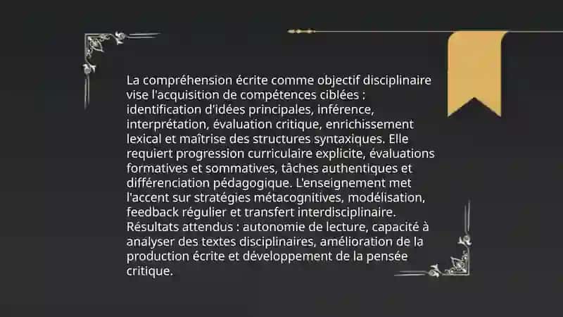 Comprehension écrite comme le moyen et le but de l'enseignement 4