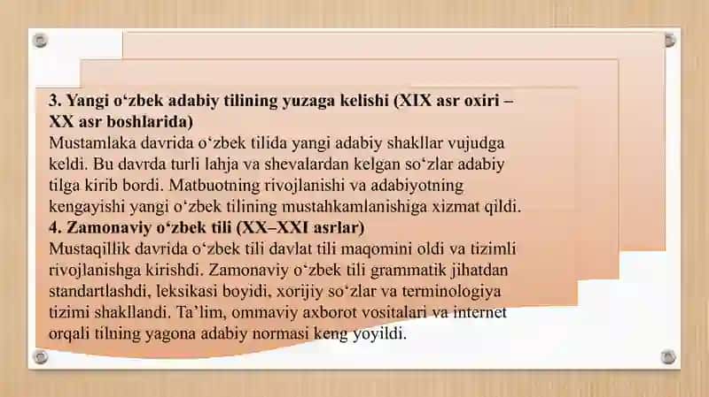 O’zbek xalq tilining takomillashish 4