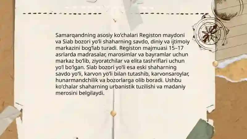Oʻrta Osiyo tarixiy shaharlarining negiz koʻchalari 4