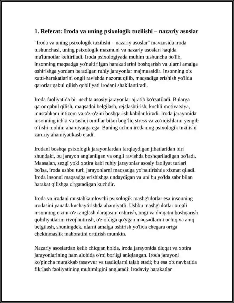 IRODA VA IRODANI MUSTAHKAMLOVCHI PSIXOLOGIK MASHG‘ULOTLAR 4