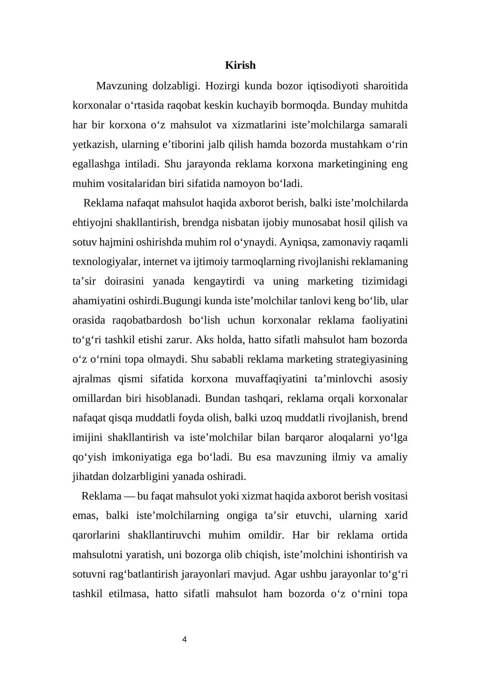 Reklama-korxona marketingining asosiy vositalaridan biri sifatida 4