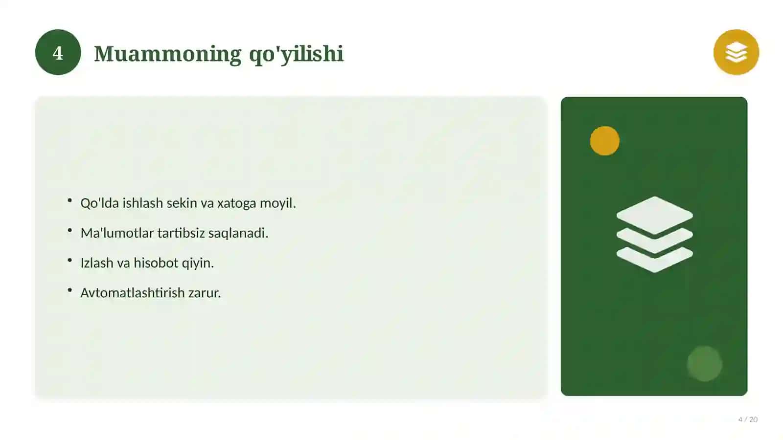 Obyektga yo'naltirilgan dasturlash 4